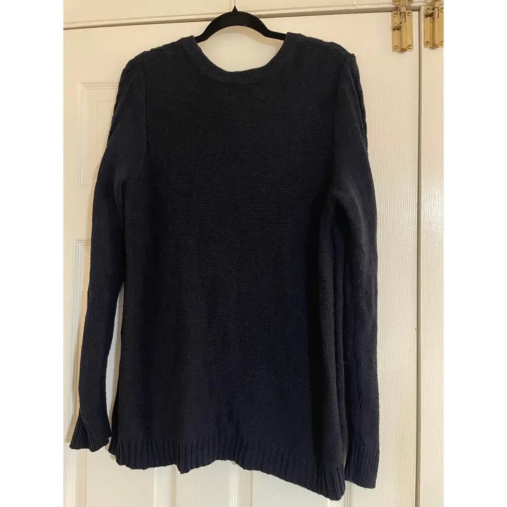Old Navy blue cable knit classic minimalist sweater size XXL
